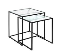 Paris prix lot de 2 tables gigognes d'appoint - Noir
