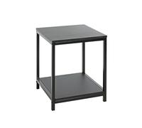 HAKU Table d'appoint, MDF Noir, métal, Petite Table Basse - Dimensions : L 40 x H 50 x P 40 cm Style : Moderne
