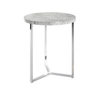 Table d'appoint 45x54 cm en métal gris effet béton - ALMARO