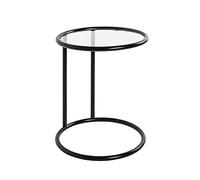 Paris prix Table d'appoint ronde verre - Noir