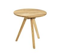 HAKU Table d'appoint Ronde en chêne Massif, Table Basse Ronde, Table de Salon - Dimensions : H 40 x Ø 40 cm Style : Traditionnel