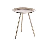 HAKU Table d'appoint Ronde en métal Bronze, Petite Table Basse Ronde - Dimensions : H 47 x Ø 38 cm Style : Moderne