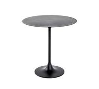 HAKU Table d'appoint Ronde en métal Noir, Petite Table Basse Ronde - Dimensions : H 46 x Ø 45 cm Style : Moderne