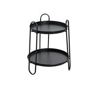 HAKU Table d'appoint Ronde en métal Noir, Petite Table Basse Ronde - Dimensions : H 50 x Ø 43 cm Style : Moderne