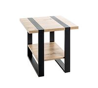 Table d'Appoint "Miranda" 45cm Chêne & Noir