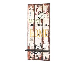 HAKU Tableau Pense-bête Motif, Vintage, MDF, métal - Dim.: L 40 cm x H 100 cm x P 14 cm, Style: Industrial