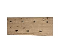 HAKU Warderobe Murale chêne Clair, Noir, MDF, Métal - Dim.: L 80 x H 30 x P 5 cm, Style: Moderne