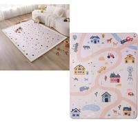Hakuna Matte Lot de 2 Tapis de Sol : Grand Tapis CloudSoft Confetti (200x150x2,5cm) et Tapis de Sol Ferme (160x120x1,5cm), Mousse Mémoire Haute Densité, Surface Douce et Antidérapante.