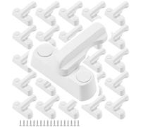 HAKZEON Lot de 25 verrous de fenêtre blancs avec vis en alliage de zinc moulé pour fenêtre en PVC UPVC