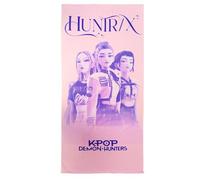 Halantex HUNTRIX K-POP DEMON HUNTERS Serviette de douche, serviette de plage, serviette de bain, 100 % microfibre, dimensions 70 x 140 cm, couleur rose