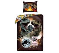 Halantex Jurassic World Parure de lit 140 x 200 cm + 70 x 90 cm 100% Coton