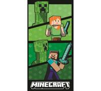 Halantex Minecraft - Steve Alex Creeper - Serviette de plage - 100 % coton - Dimensions 70 x 140 cm - MNC-698T