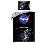 Halantex Parure de lit en coton NASA Astronaute 140 x 200 cm + 70 x 90 cm + sac à dos