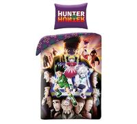 Halantex Parure de lit Hunter X Hunter – Housse réversible 140×200 + taie 70×90 – Multicolore coton