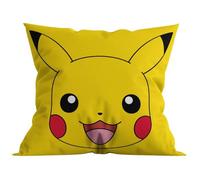 Halantex Pokémon Pikachu Coussin de lit pré-rempli pour chambre d'enfant Jaune 40 x 40 cm (POK-542C)
