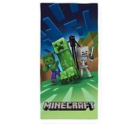 Halantex Serviette de bain Minecraft 70 x 140 cm 100 % coton