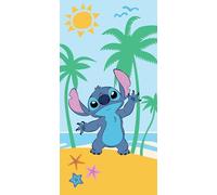 Halantex Stitch at the Beach - Serviette de bain et de plage Disney Lilo et Stitch - 100% coton - Taille 70 x 140 cm - Multicolore