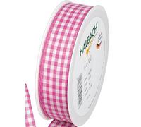 HALBACH Bandes de Soie à Carreaux Bande, Polyester, Rosa, 2500.0 x 2.5 x 0,1 cm