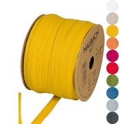 Halbach Seidenbänder 24500 Ruban en coton - 10 mm x 30 m - Pour travaux manuels - Vendu au mètre - Ruban en tissu pour décorations - Ruban tissé 100% coton - Pour bricolage, artisanat, couture -
