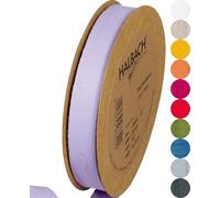 Halbach Seidenbänder - Ruban en coton - 20 mm x 20 m - 100% coton - Lavable à 60°C - Couleur : lavande - Pour décorations, bricolage, artisanat, couture