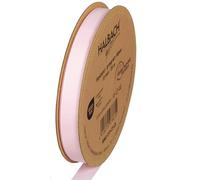 Halbach Seidenbänder Ruban gros grain de qualité supérieure | Largeur : 13 mm Longueur : 25 m | Ruban cadeau durable en polyester recyclé | Idéal comme ruban | Couleur : rose pâle