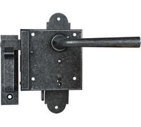 HALCÖ Kit serrure BB, béquille de serrure à palastre à droite, zinguée passivée noire