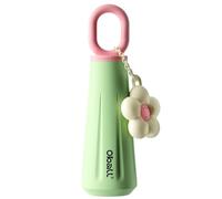 HalcyonFit Tasse de voyage sous vide en acier inoxydable avec poignée - 0,45 l, gobelet étanche pour boissons chaudes et froides (vert)