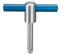 HALDER 22351.0015 Boulon de portage à billes avec poignée Bleu anodisé