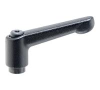 HALDER 24400.0038 Levier de serrage réglable, noir, d1 = 13 mm/d2 = m4