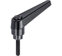 Halder 24400.0364 Levier de serrage réglable Noir d1 = 18 mm / d2 = M8 / l1 = 32 mm