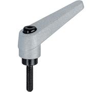 HALDER 24400.0493 Levier de serrage réglable Argenté d1 = 22 mm / d2=M10 / l1 = 80 mm