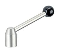 Halder 24430.0242 Levier de tension/avec filetage femelle - Acier, mat, D1 = 28 mm d2 = M12 en acier inoxydable