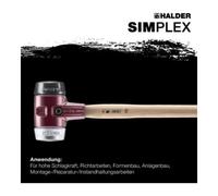 Halder Halder Marteau de forgeron Simplex 80mm Caoutchouc/Mou Quantité:1