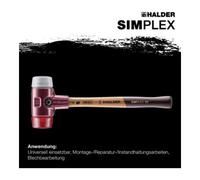 Halder Halder Schonhammer Simplex 50mm TPE-moy/Plast. Quantité:1