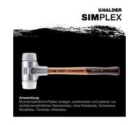 Halder Halder Schonhammer Simplex alu 60 mm TPE-moy/SP. Quantité:1