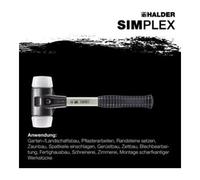 Halder Halder Schonhammer SIMPLEX Fibre 30mm Superplastik Quantité:1