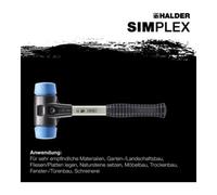 Halder Halder Schonhammer SIMPLEX Fibre 60mm TPE-doux Quantité:1