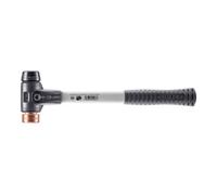Maillet HALDER SIMPLEX caoutchouc chargé / cuivre avec boîtier en fonte malléable renforcée et manche en fibre de verre - D=30 mm - 3724.030