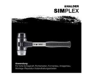 Halder Halder SchonhammerSimplex Fibre 40 mm Caoutchouc/Mou Quantité:1