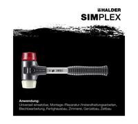 Halder Halder SchonhammerSimplex Fibre. 60mm Plastique/Nylon Quantité:1