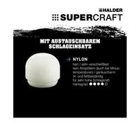 Halder Halder SUPERCRAFT Tête de marteau de protection 40 mm nylon arrondi Quantité:1