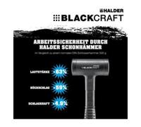 Halder Maillet à frappe amortie BLACKCRAFT L. 315 mm D. tête 60 mm tube en acier antire Quantité:1