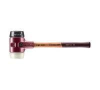 Maillet HALDER SIMPLEX Caoutchouc chargé / nylon avec boîtier en fonte malléable et manche en bois - D=80 mm - 3028.080