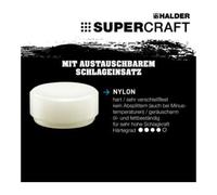 Halder Masse SUPERCRAFT D. tête 100 mm L. 1000 mm antirebond dur nylon blanc L. de la t Quantité:1