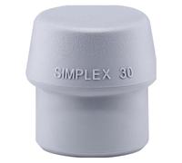 Halder, Outils de frappe : accessoires, Tête de marteau SIMPLEX Ø 30 mm TPE-mid gris mi-dur
