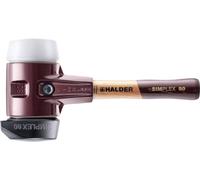 Halder Maillet SIMPLEX 3027.282 – Caoutchouc chargé, pied intégré, D 80 mm, manche extra-court