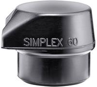 Halder Embout SIMPLEX 3202.260 – Caoutchouc chargé noir Ø 60 mm avec pied intégré