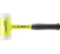 Maillet SUPERCRAFT, avec manche en tube d'acier incassable, revêtu jaune fluorescent et poignée antidérapante - D=60 mm - 3377.160