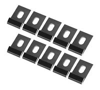 Halearo Fixations de Crochet de Clips de Base en Métal Durables pour la sécurité des Serres, Ensemble de 10 Pièces pour les Fournitures de Serre (Noire)