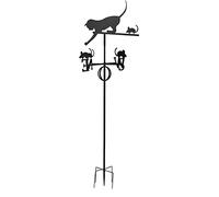 Halearo Girouette en Fer forgé Design de Chat coloré pour Décoration de Jardin Extérieur 66,9x24x20,5 Pouces
